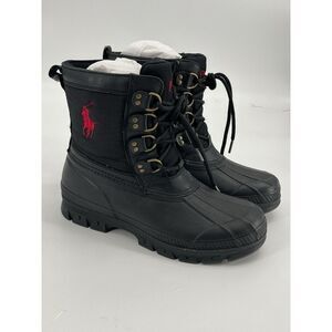 Polo Ralph Lauren Crestwick Big Pony Lace Up Winter Duck Hiking‎ Rubber Boots 10